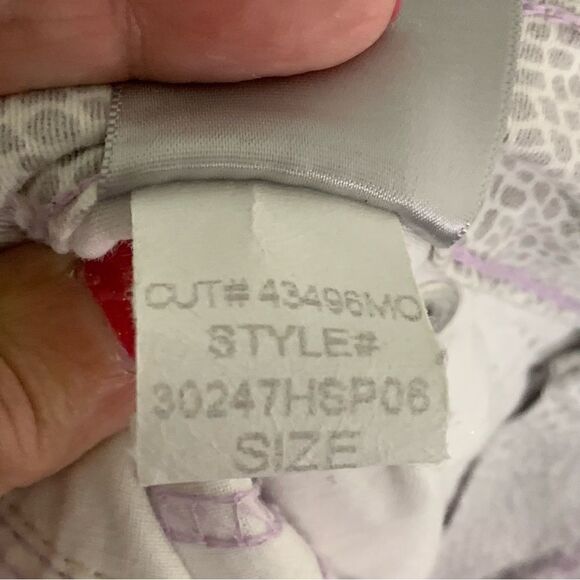 NYDJ Snakeskin Print Jean Style Pants White Beige Size 10 Style# 30247HSP06 - Picture 5 of 7